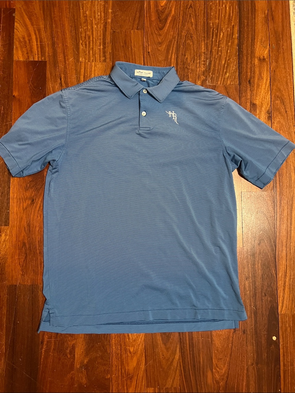 Peter Millar Blue Short-Sleeve Performance Polo